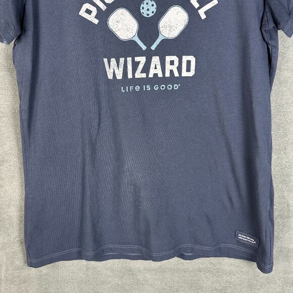 Life Is Good Top Women Medium Crusher Short Sleeve Tee Pickleball Wizard Stretch - Picture 3 of 12